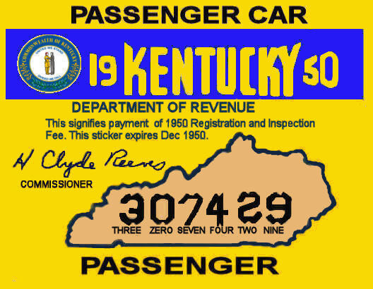 (image for) 1950 Kentucky Inspection sticker